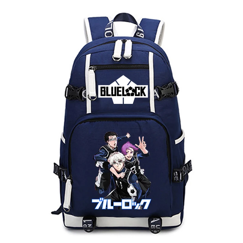 

Anime Blue Lock Isagi Yoichi Backpack Students Fashion Schoolbag Teenager Canvas Laptop Back Pack Large Capacity Men's Rucksack