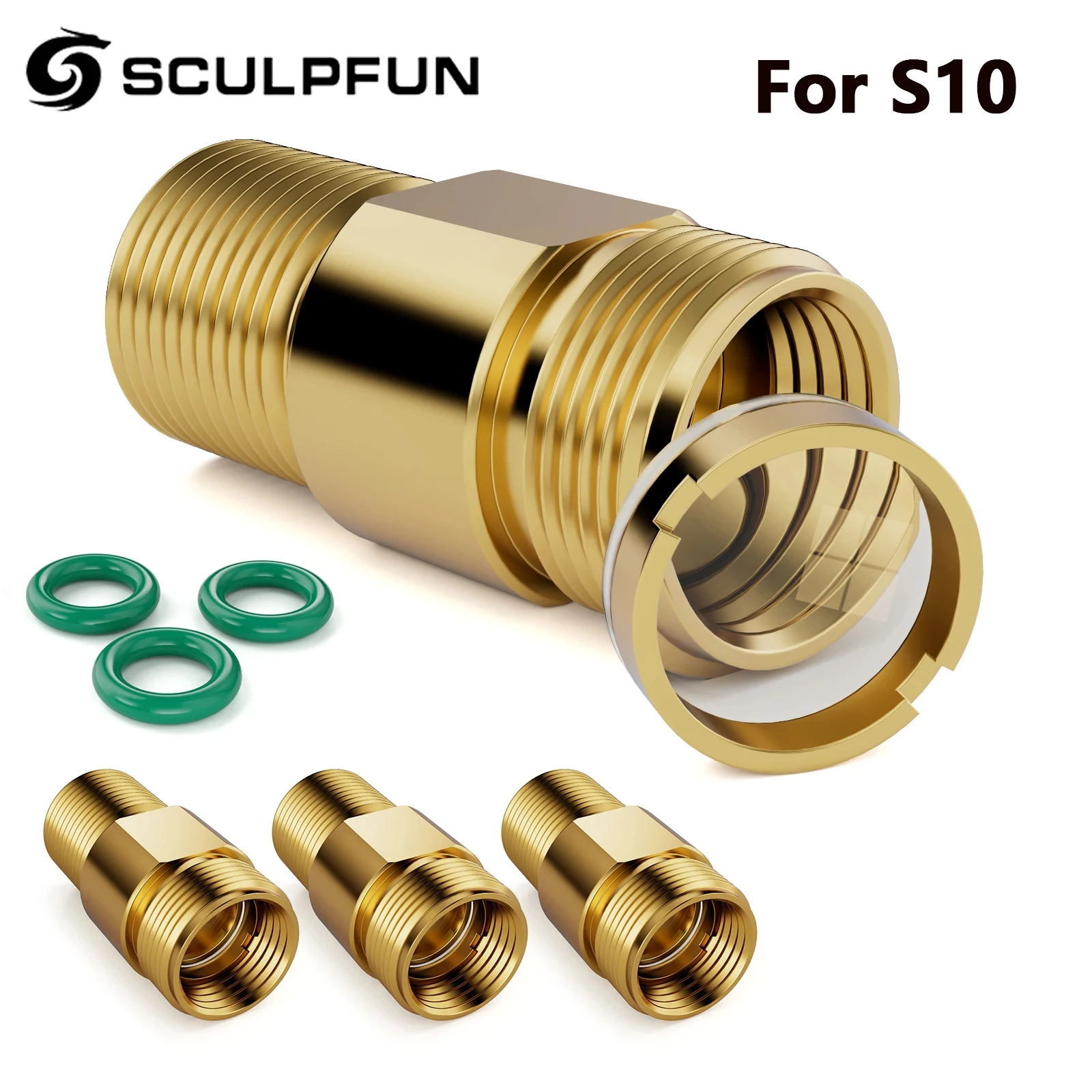 SCULPFUN S10 Lente di messa a fuoco 3 pezzi Anelli di tenuta + Lente standard per macchina per incisione laser Trasparente antiolio e anti-fumo