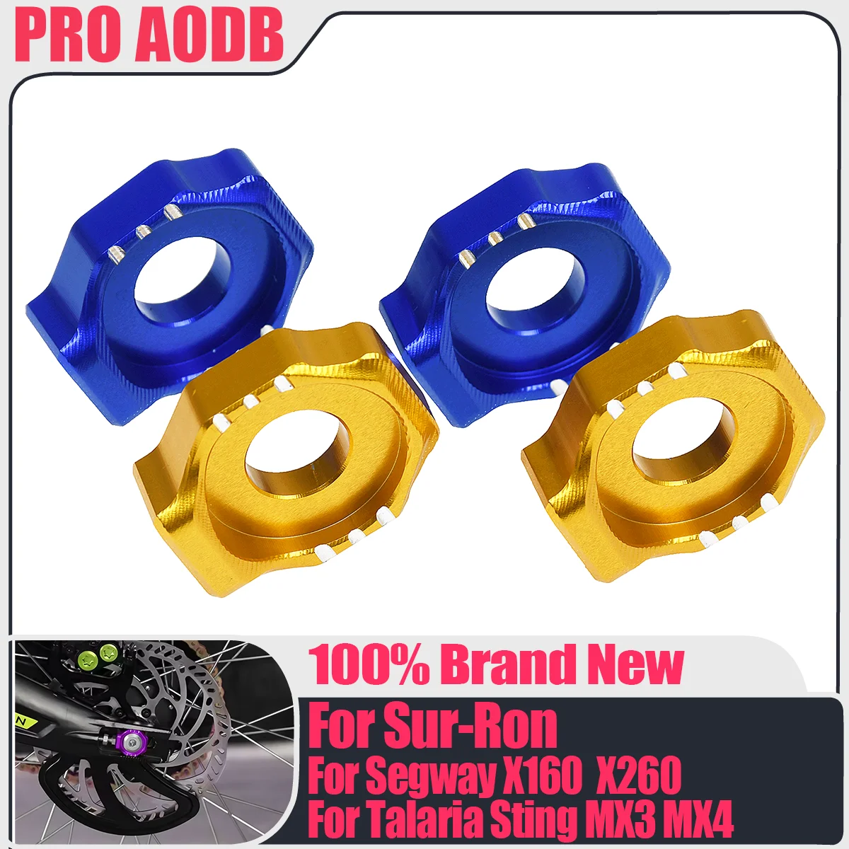 

Motorcycle CNC Aluminum Rear Chain Adjuster Axle Block For Surron Sur Ron Light Bee S X Segway X160 X260 Talaria Sting MX3 MX4