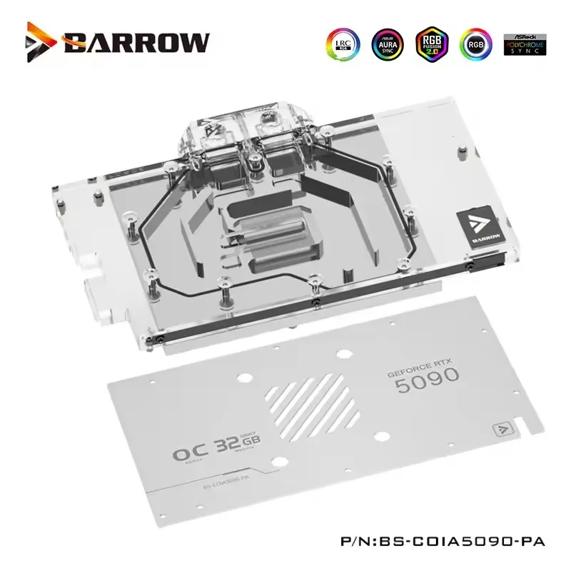 Barrow GPU Block For Colorful iGame RTX 5090 D Advanced OC 32GB , Graphics Card Water Cooler, Water Cooling Radiator