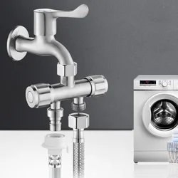 304 Stainless Steel Cold Tap Washing Mashine Faucet Toilet Bibcock Tap Faucet