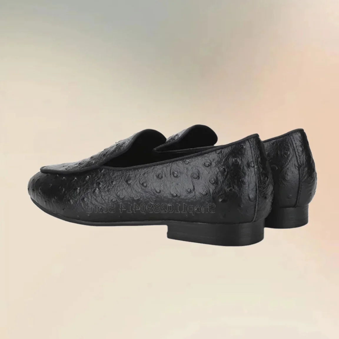 Schwarz Weiß Strauß Muster Männer Müßiggänger Mode Slip Auf Männer Casual Schuhe Luxuriöse Handgemachte Party Bankett Büro Männer Kleid Schuhe