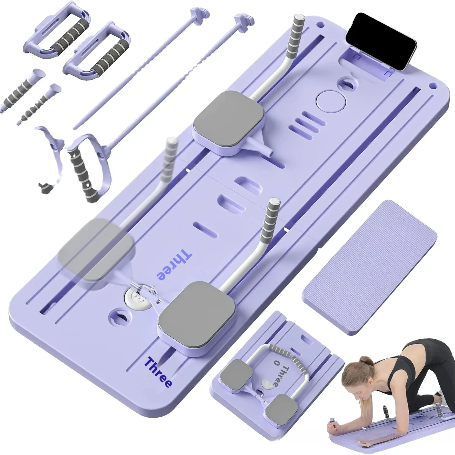 

4-in-1 Foldable Fitness Board Gym Pilates Step for Abdominal & Pectoral Training