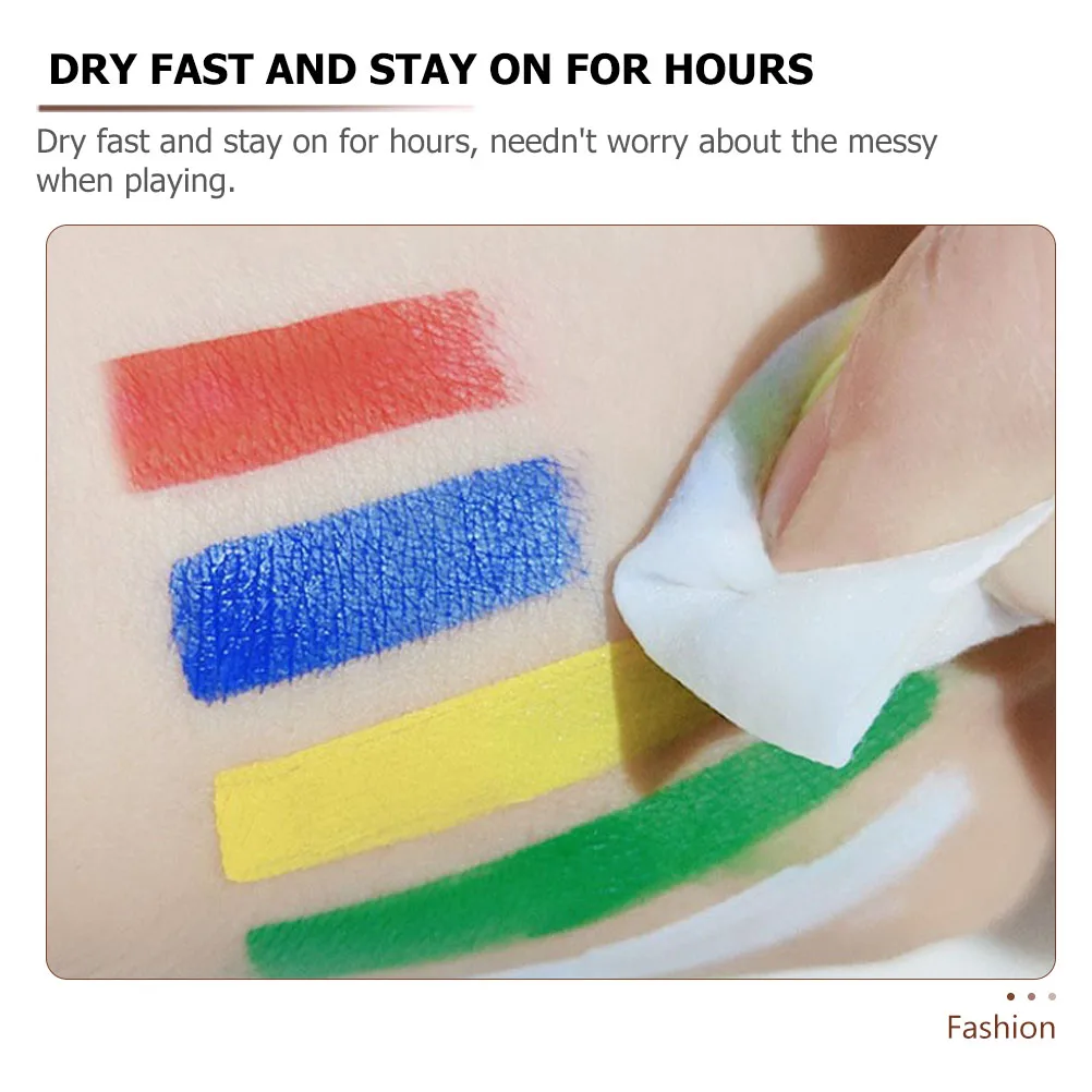 

Eco-Friendly Face Body Paint 12 Colors Halloween Cosplay Festival Fast Drying Water-Soluble Pigment Gentle Skin Safe Masquerade