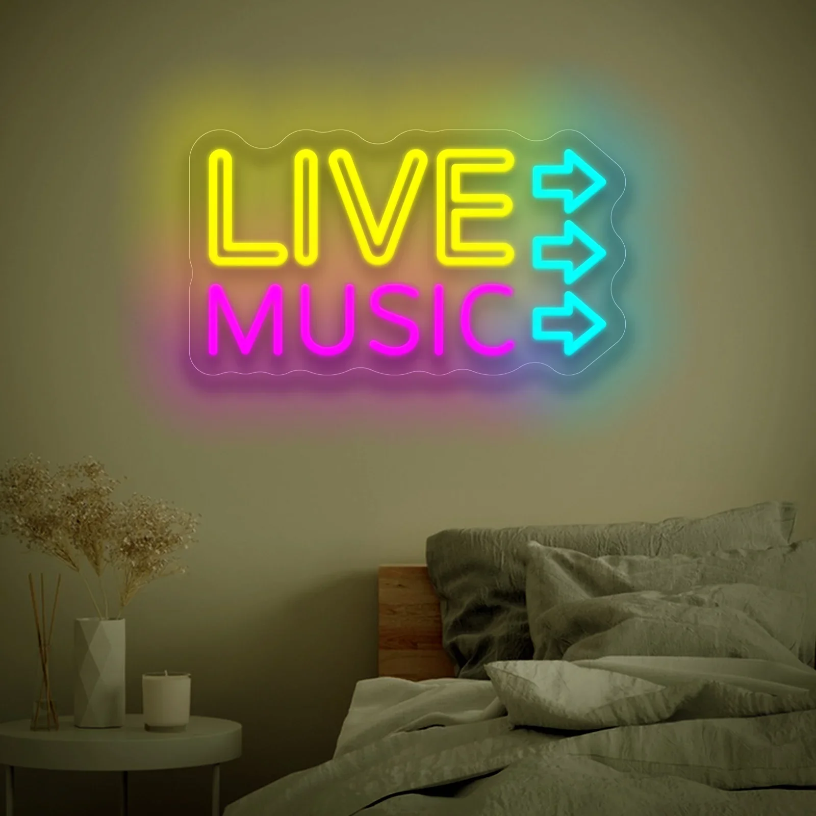 الحب الموسيقى النيون تسجيل USB عكس الضوء LED ضوء النيون تسجيل جدار الفن الديكور لغرفة النوم غرفة المعيشة بار هدايا الحفلات