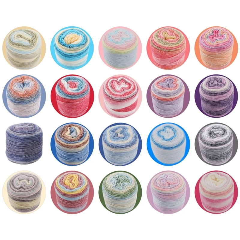 Segmented Staining Cashmere Wool Yarn Cake Thread DIY Wool Crocheting Material Drop shipping