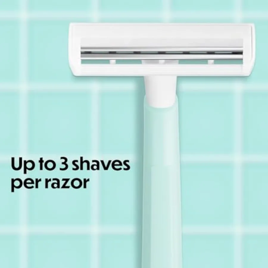 BIC Silky Touch wegwerpscheermessen met 2 mesjes voor dames in mooie pastelkleuren met slanke koppen voor een soepele, zachte ontharing op Sen