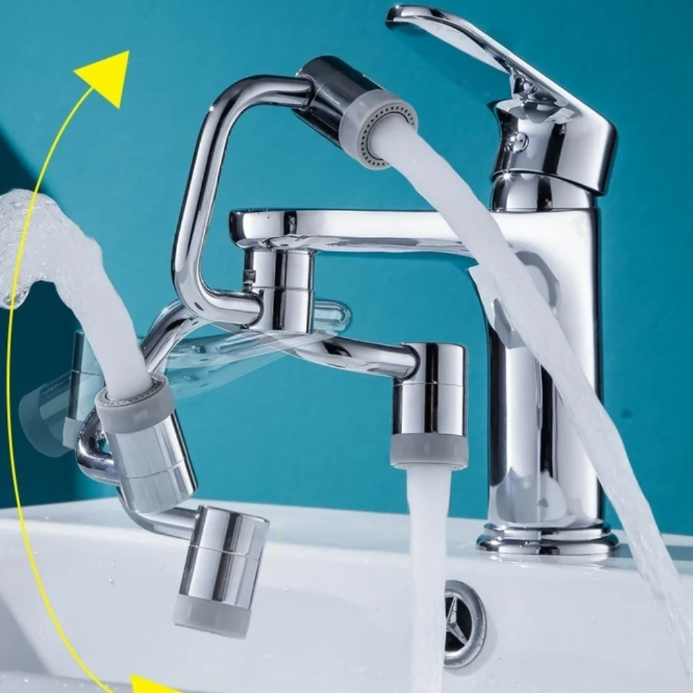 Dual Mode Rotating Faucet Extender 1080 Degree For Splash Silicone Nozzle For Kitchen Basin Sink Water Saving Accessories