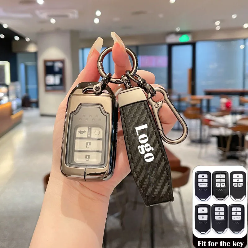 

Zinc Alloy 2/3/4 Buttons Car Key Cover Fit for Honda Civic Keychain Fob Case 10th accord Crider Odyssey Metal Shell Accessories
