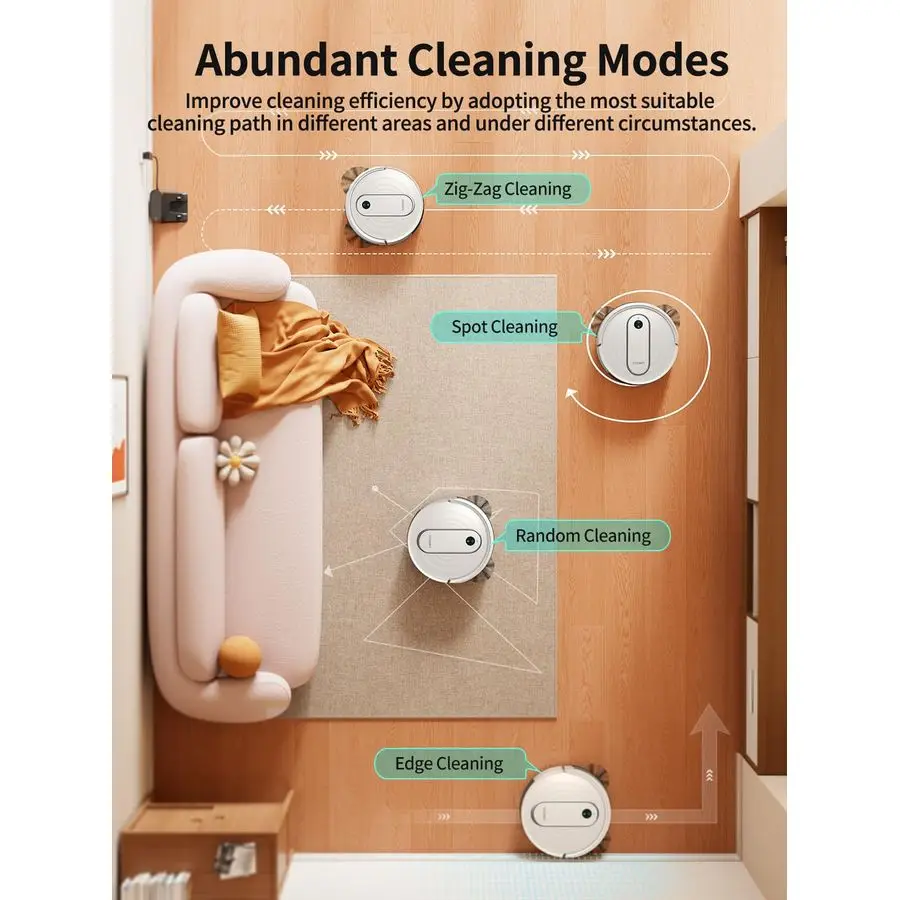 مكنسة كهربائية وممسحة بقوة 4000 باسكال، تحكم APP Alexa، حل تنظيف 3 في 1 مع شحن تلقائي، مثالي لشعر الحيوانات الأليفة،