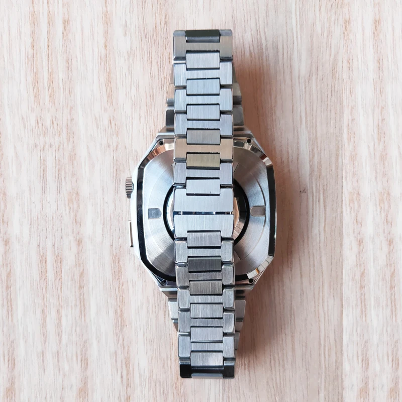 2025 مجموعة تعديل فاخرة لساعة أبل سلسلة 11 10 46 مللي متر 45 مللي متر سوار معدني من الفولاذ المقاوم للصدأ لساعة iWatch لتقوم بها بنفسك طقم عصري الحافة