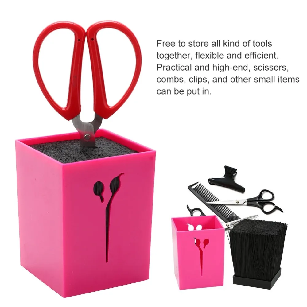 Home Salon Durable Scissor Stand Rose Red Purple Scissor Storage Box Practical Multifunctional Salon Tool Organizer Barber Shop