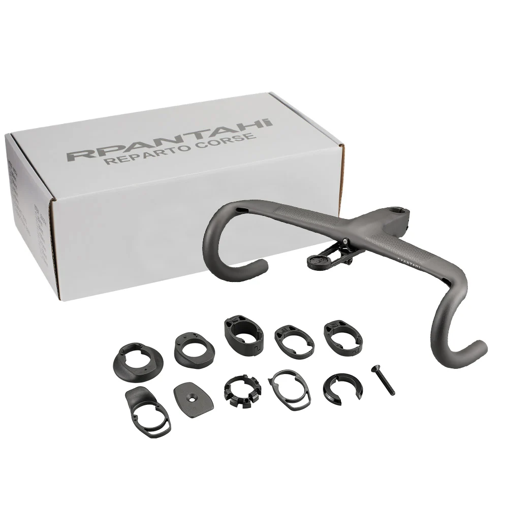 Gravel Carbon Lenker -10 ° Integrierter Cockpit-IC-Lenker mit Schaft 28,6 mm internes Kabel, reduziert gebogene Drop-Bar 360–440 mm – Detail 25