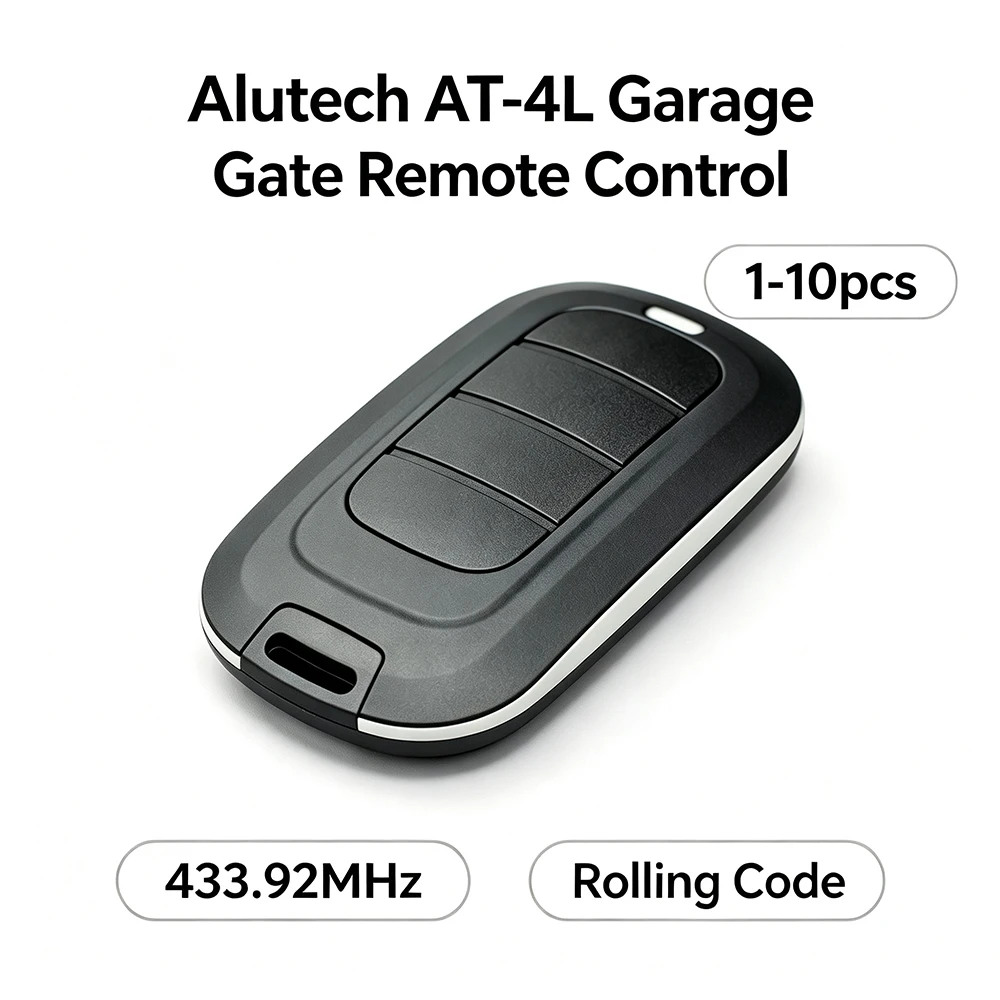 Alutech AT‑4L Garage Gate Remote Control 433.92MHz Rolling Code For AR‑1‑500N 500 AT‑4 AT‑4N AN‑MOTORS Gate Opener Transmitter