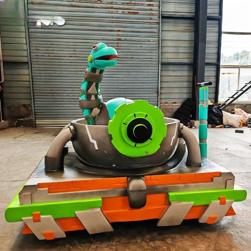 New indoor animation dinosaur trolley model children's school kindergarten garden shopping center display material