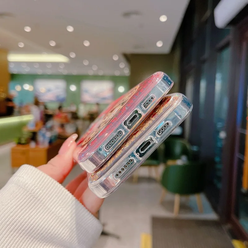 Funda de teléfono adecuada para Iphone 15 Promax, buena suerte, Ping An, rico y Noble 13, funda de arena movediza de Año Nuevo