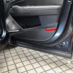 For Kia Sportage NQ5 2022 2023 Door Anti Kick Panel Cover Car Carbon Fiber Interior Mouldings Decoration Accessories 4PCS