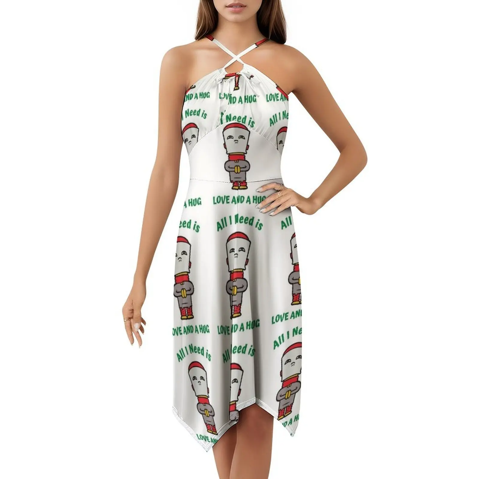 Un adolescent nécessite l'amour et un câlin robe de Style coréen pour les femmes robe décontractée élégante pour la fête ou un usage quotidien je t'aime vraiment manquez