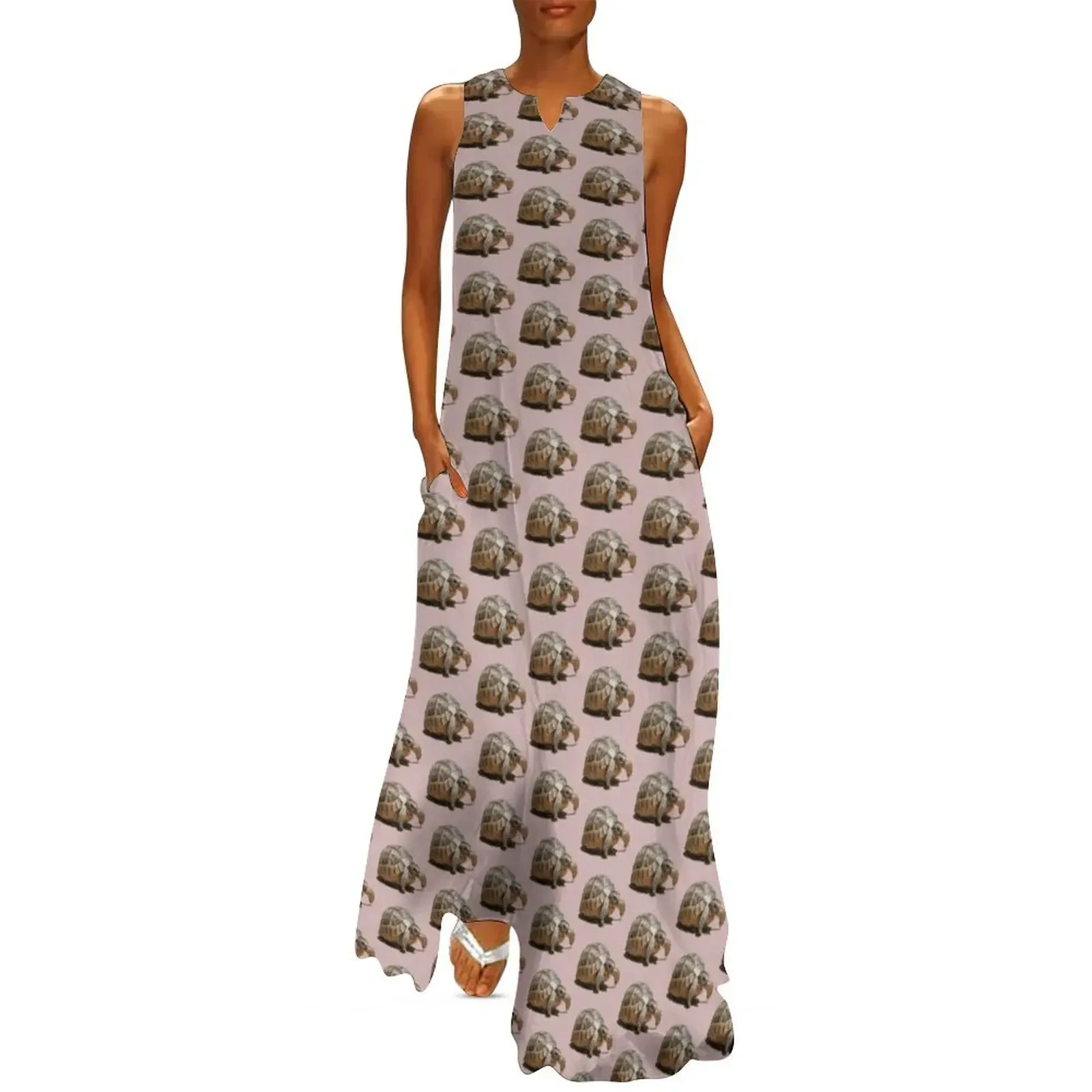 

Portrait of a Young Wild Tortoise Isolated Long Dress dresses for prom Women's skirt Woman clothing long dress women Dress