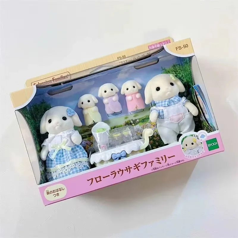 

Hot Sale Sylvanian Families Anime Figures Cow Family Latte Cat Family Baby Mini Doll Girl Toys Ternurines Figure Dolls For Kids