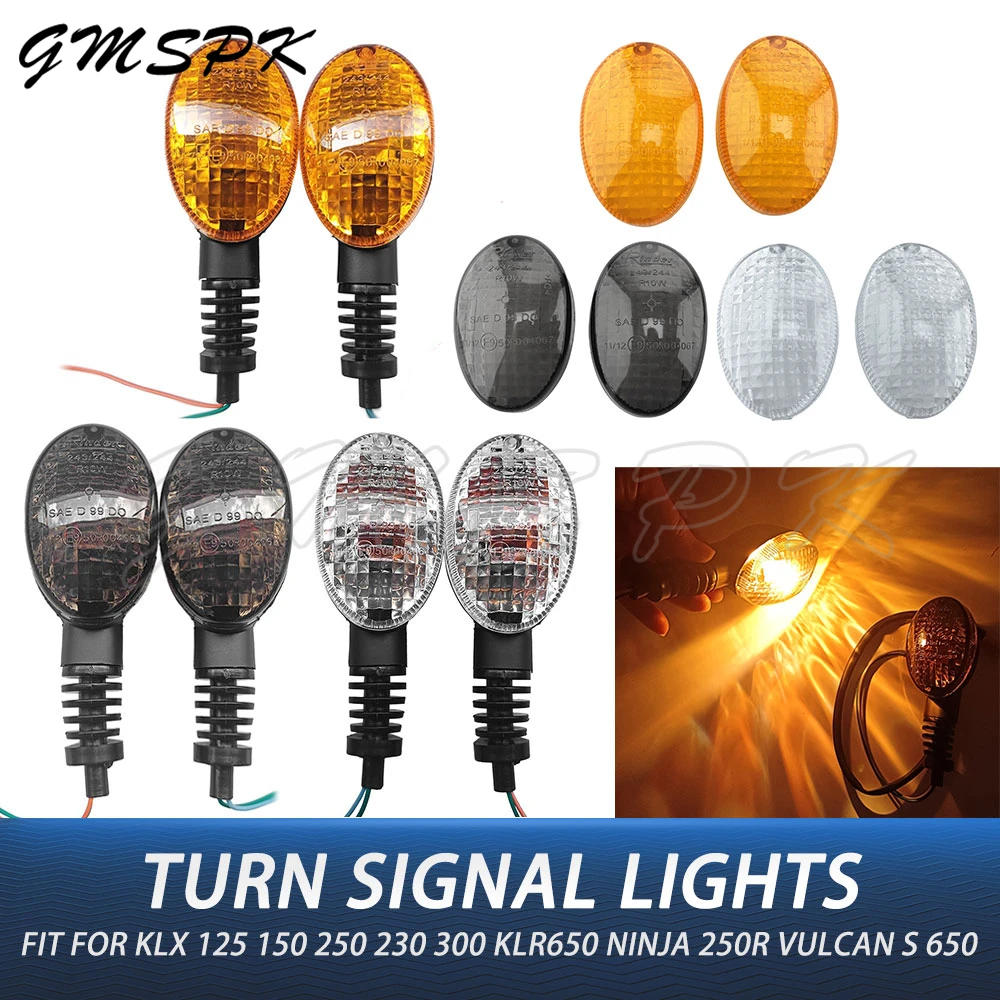 

Motorcycle Turn Signal Indicator Blinker Light Fit for Kawasaki Vulcan S 650 Ninja 250R KLX 125 150 250 D-Tracker KLX230 KLX300