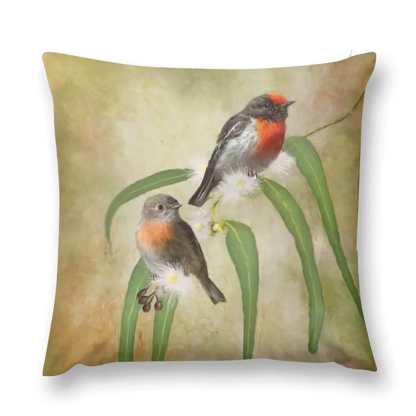 

Australian Scarlet Robin Throw Pillow Christmas Cushion For Home covers for pillows pillow