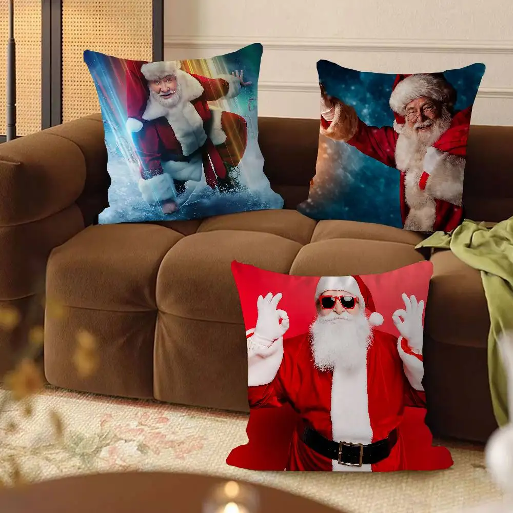 

Santa Claus Pillow Gift Home Office Decoration Bedroom Sofa Car Cushion Cover Case 45x45