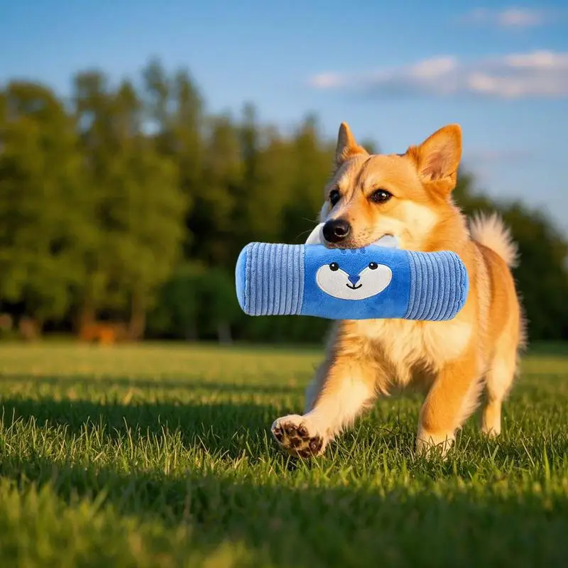 

Squeaky Toys For Dogs Stuffed Animal Squeaky Toys Interactive Games Cylindrical Pillow Dog Squeakers Enrichment Pet Supplies For