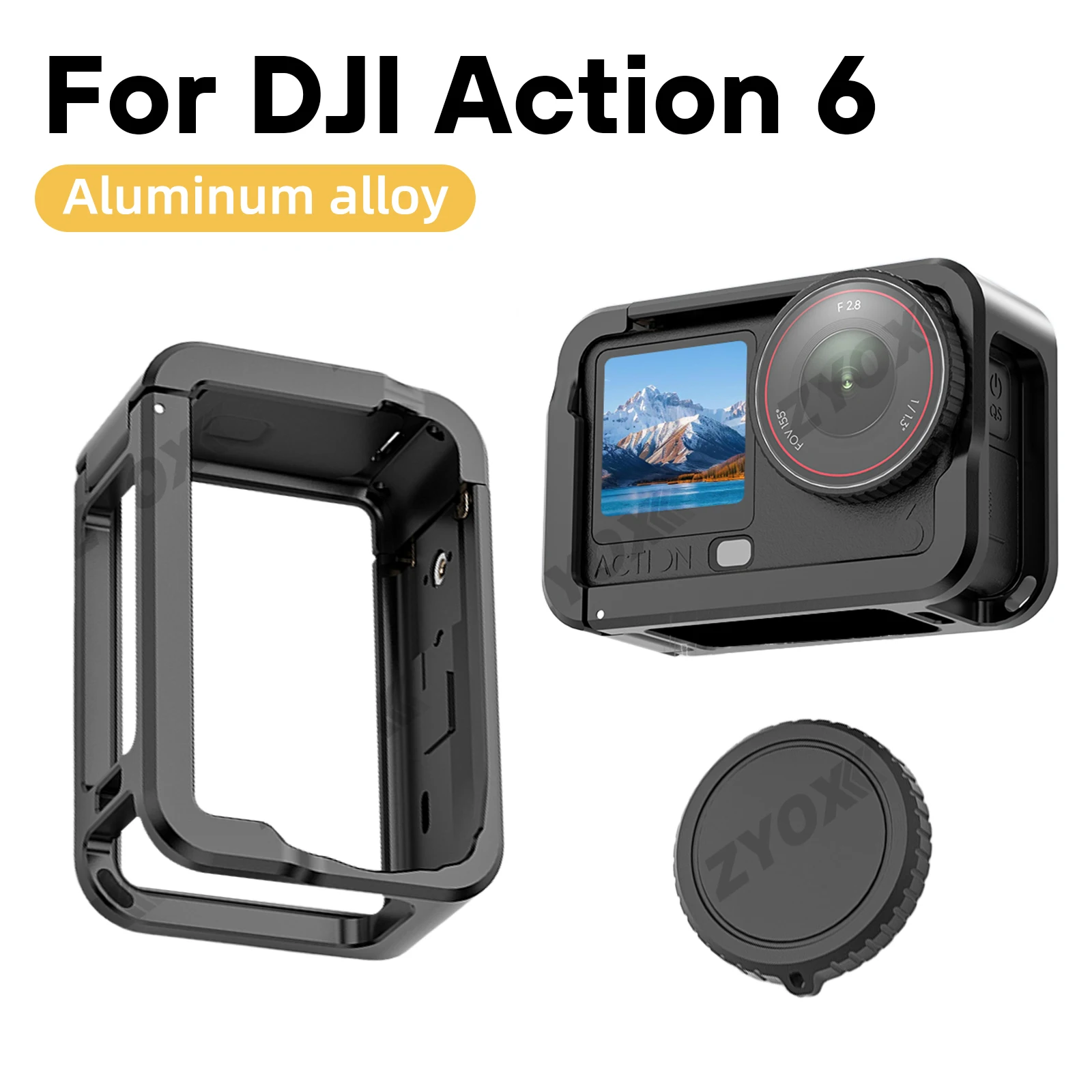 �y�Z�[�����zDJI Osmo Action 6�p�A���~�j�E���t���[���P�[�W�A���^���P�[�X�R�[���h�V���[�n�E�W���O�A�V���R�������Y�J�o�[�t���AAction6�A�N�Z�T���[�p