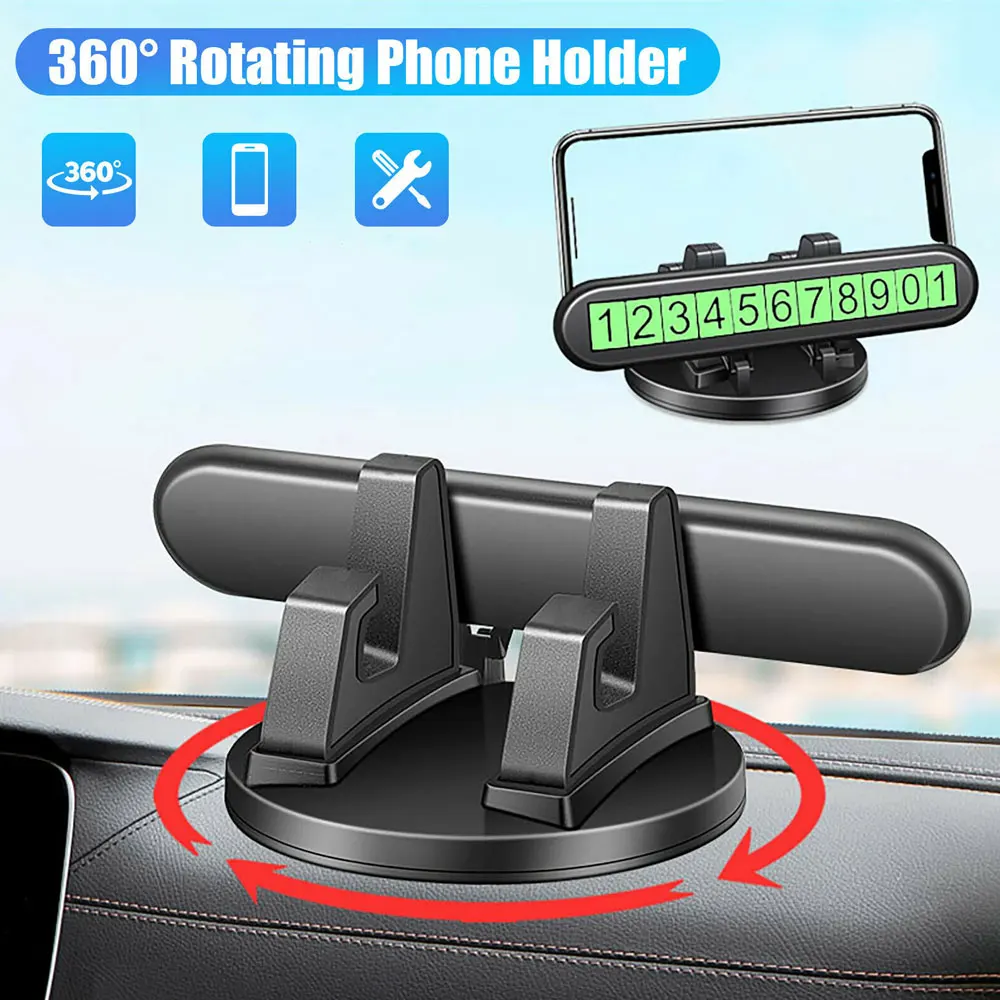 

360 Degree Rotatable Car Phone Holder Stick To Dashboard Silicone Bracket Phone Stand Car Dashboard GPS Stable Phone Supports