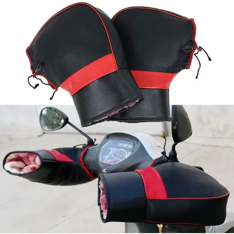 Motorcycle Handlebar Muffs Winter cycling gloves Motorcycle Hand Protector Mitts Thick Warm Grip Handle Bar Muff Rainproof