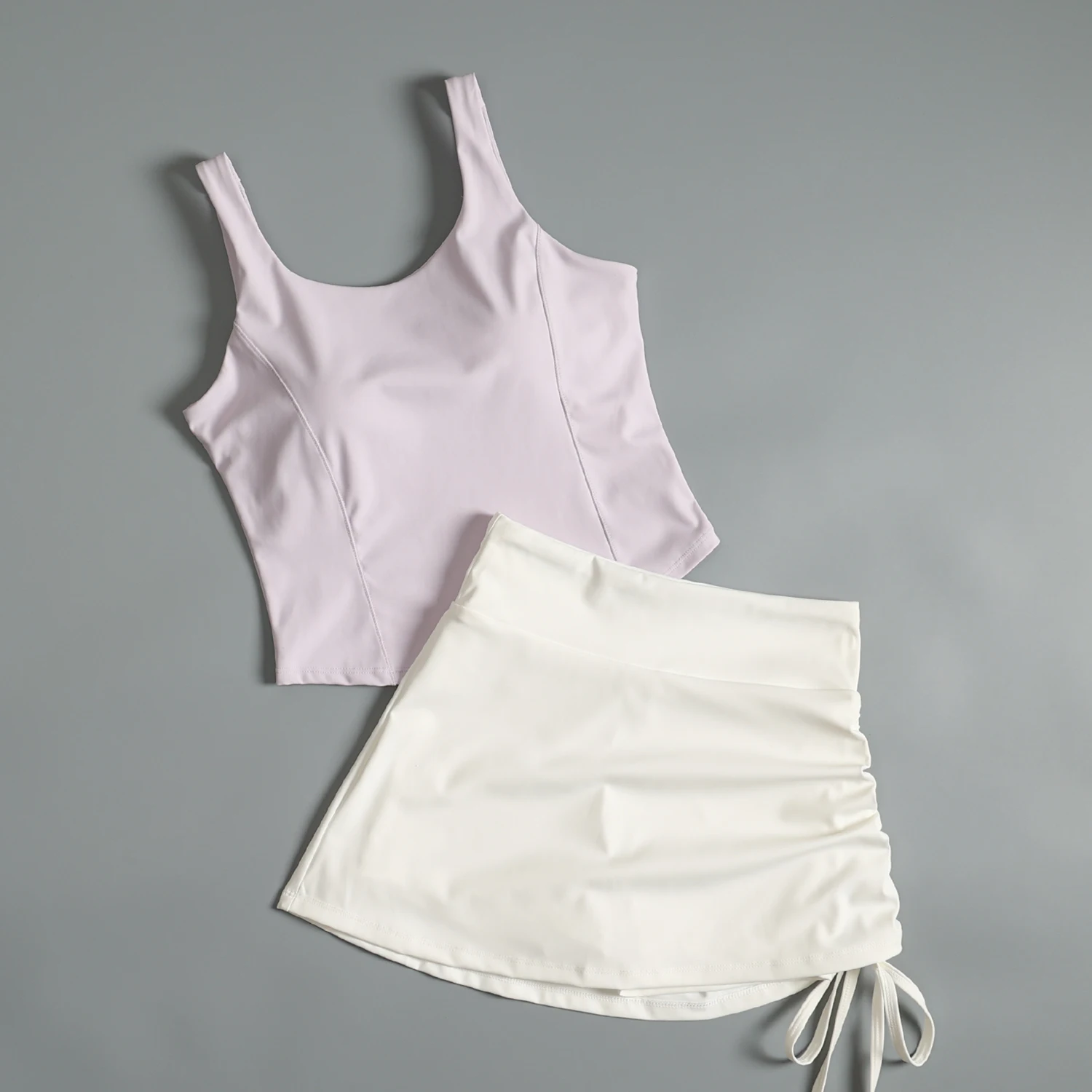 Senior sports suit for women in summer with chest pad running quick-drying vest yoga training skirt tennis fitness suit