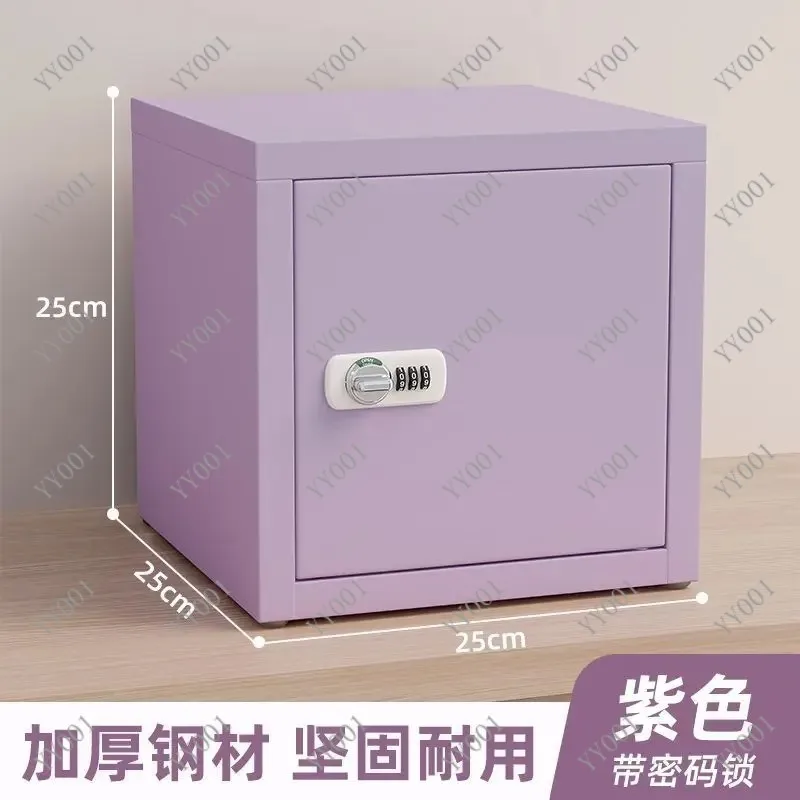 New Ins Small Iron Locker with Password Office Home Desktop Storage Data Cabinet