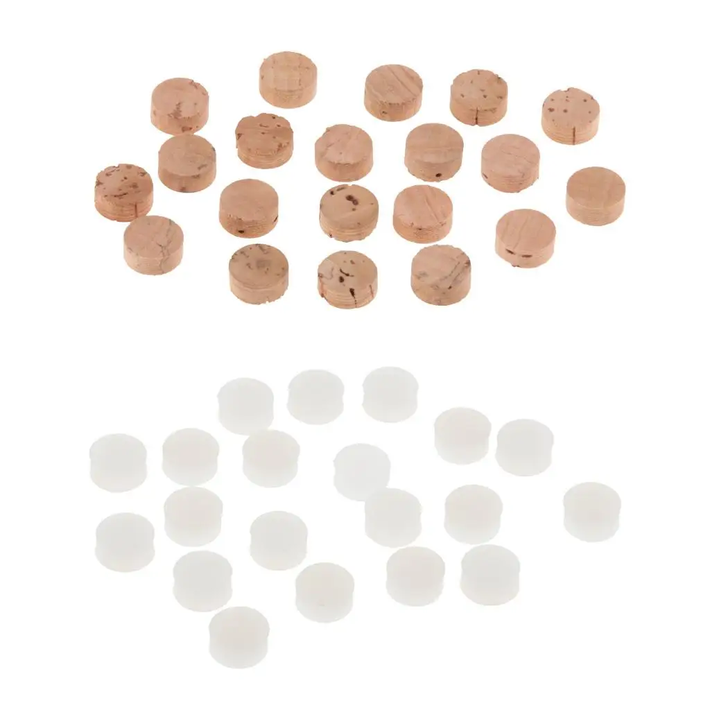 Water Key Replacement Accessory Part 20 Pack Trumpet Cork Pads Fit Trumpet Cornet Flugelhorn for Daily Maintenance