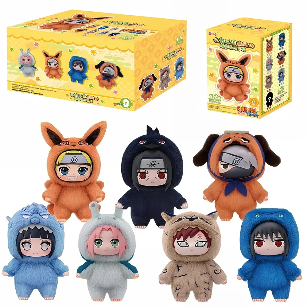 Caja ciega Original Eaki Naruto 2025, serie Shippuden Beast Party, muñeco de peluche, figura bonita, adornos de regalo personalizados para regalo de Navidad