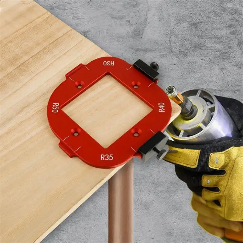 Router Corner Radius Template 2X Corner Radius Router Bit Templates Routing Guide Set Aluminum Alloy Arc Cutting Auxiliary Tool