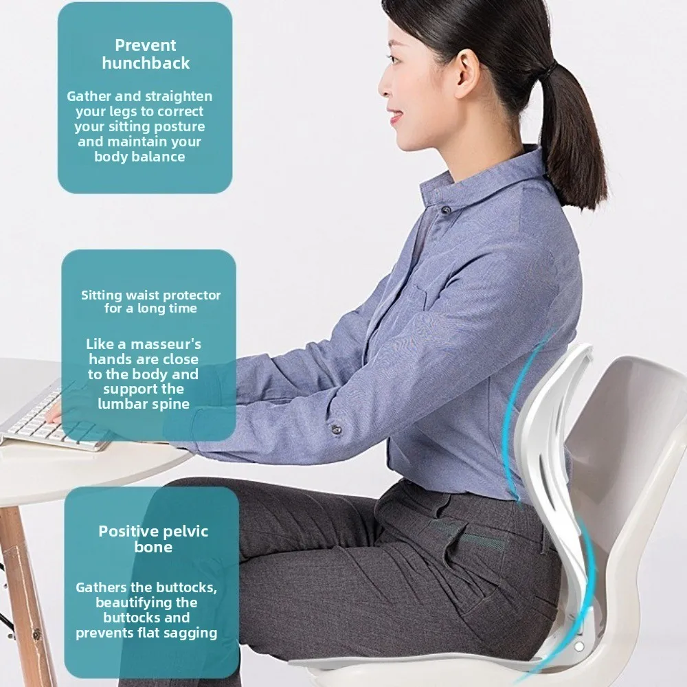 Foldable Back Support Cushion Comfortable Breathable Chair Waist Cushion Soft Adjustable Chair Protective Mat Computer Chair