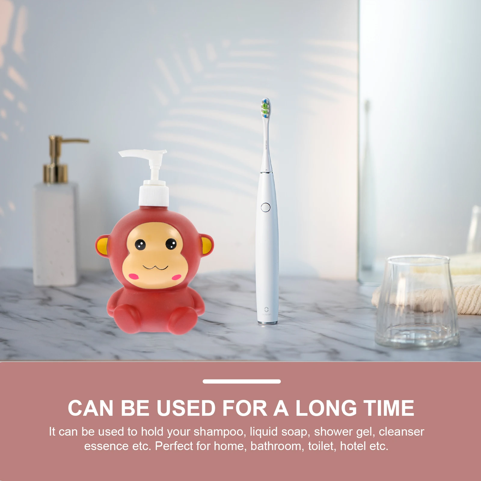 

Monkey Lotion Device Decorative Soap Dispenser Liquid Body Hand Bottle Shampoo Bottles Bathroom Holder Press-type