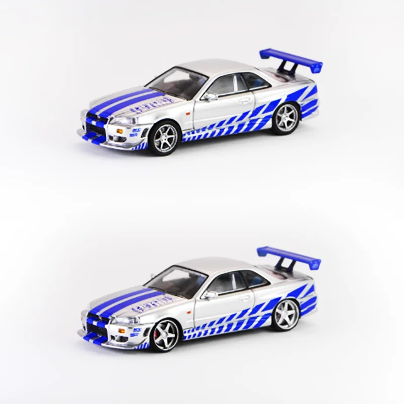 

Diecast 1:64 Scale Alloy R34 C-West Sports Car Model Finished Product Simulation Toy Collection Gift Static Model