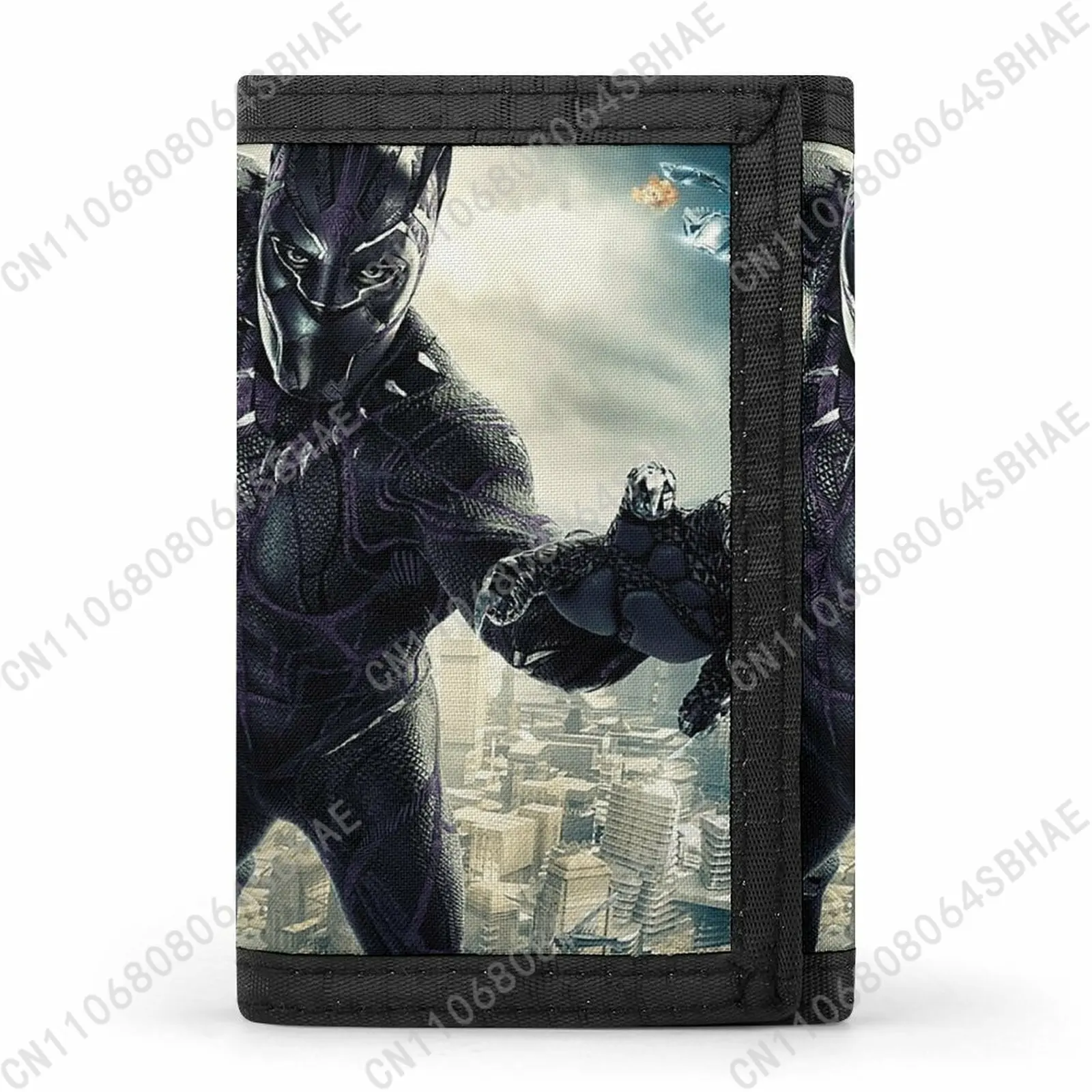 

Marvel Black Panther Tri Fold Wallet Teenage Girls Boys Slim 3 Fold Card Personalized Pattern Purse School Daily Use Cosplay