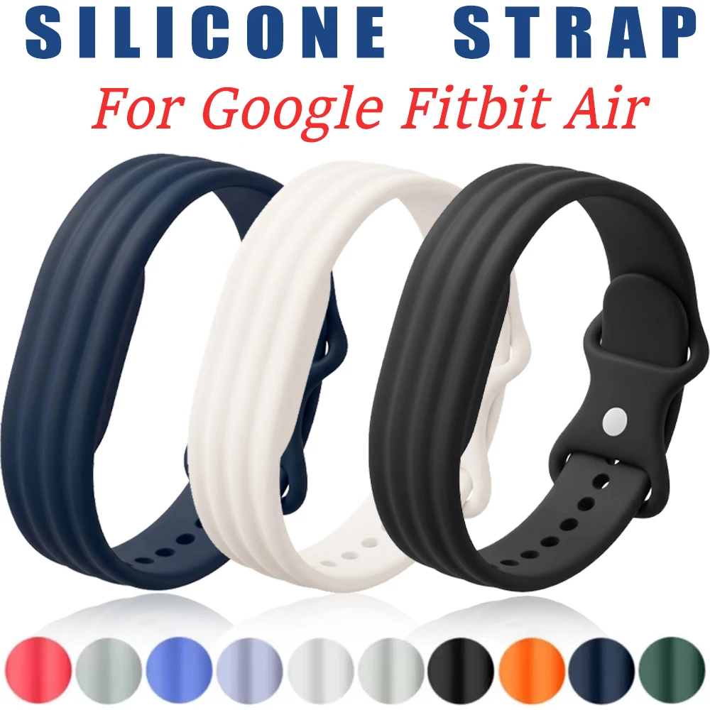 Für Google Fitbit Air Strap Sport-Silikonarmband, verstellbares Ersatzarmband für Fitbit Air Fitness Tracker, Armband-Zubehör