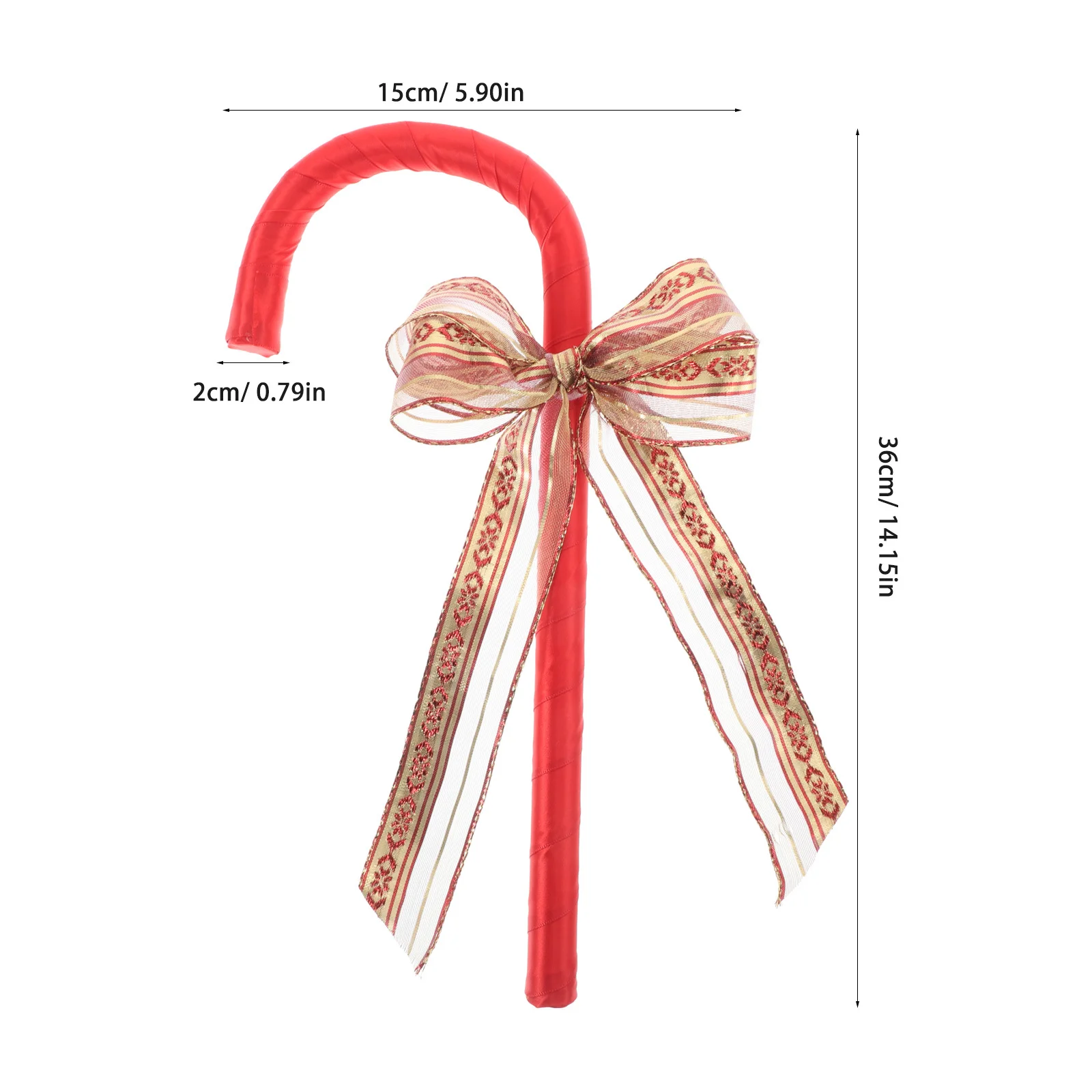 Noeud Costume canne rouge princesse jeu de rôle fantaisie bâton de marche noël saint valentin fête décoration accessoire danse baguette enfants semblant