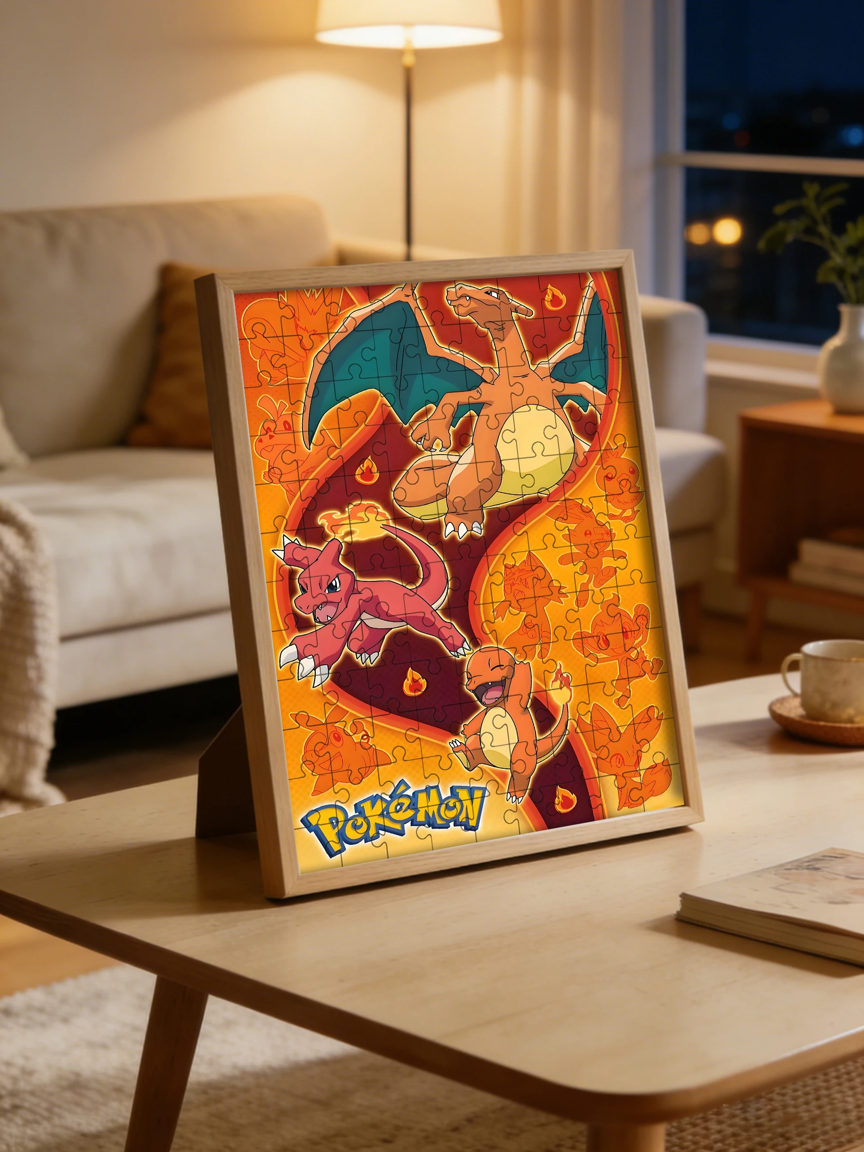 เกมปริศนาพื้นไม้ธีมโปเกมอน ชาร์แมนเดอร์ - 108/200/300/500/1000 ชิ้น ปริศนาฝึกสมองเพื่อการศึกษาสำหรับผู้ใหญ่และเด็กอายุ 14 ปีขึ้นไป