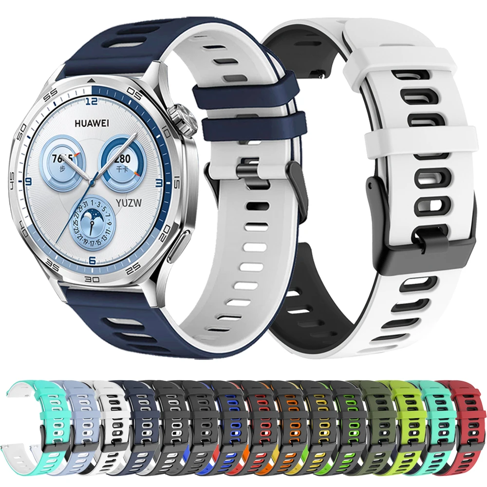 Ремешок 22 мм 20 мм для HUAWEI WATCH GT 5 46 мм Ремешок GT 4 Pro GT 3 SE 2 42 мм Спортивный силиконовый браслет HONOR Magic Watch 4 GS 3 Pro ES