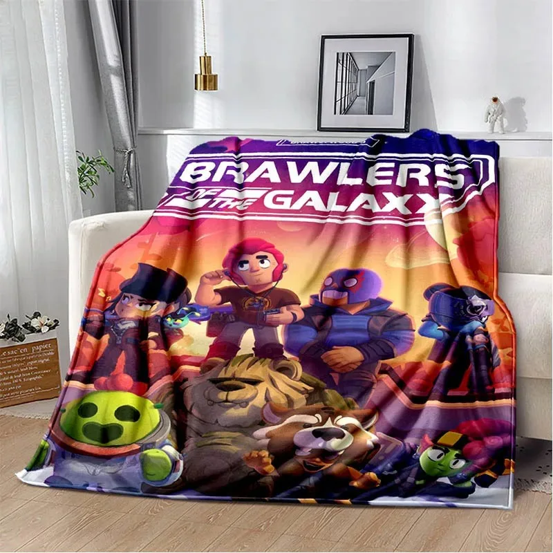 3D Game B-rawl Cartoon S-stars Printed blankets Flannel Warm blanket Soft and comfortable blanket Home bed linings Birthday Gift