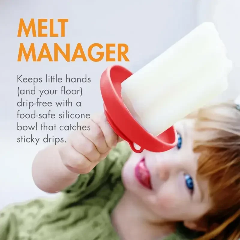 1/4PCS Drip-Proof Popsicle Rack Silicone Anti-Drip Ice Cream Bracket Reusable Portable Popsicle Protector for Kids Ice Cream