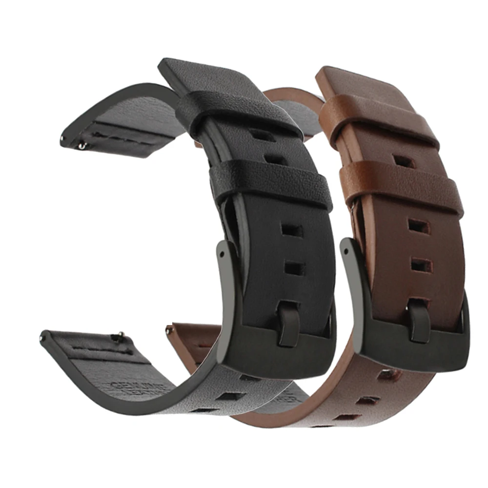 22mm Leather Watch Band for Huami Amazfit Gtr 2/2e/47mm/Pace/Stratos 3 2 Strap Bracelet gtr2 Watchband GTR 4 / GTR3 Pro Straps