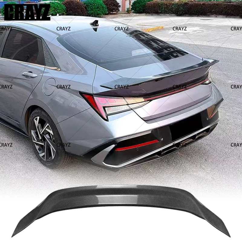 R Style ABS Glossy Black Car Rear Trunk Lid Spoiler Body Kit Accessories For Hyundai Elantra CN7 2020 22 23 2024