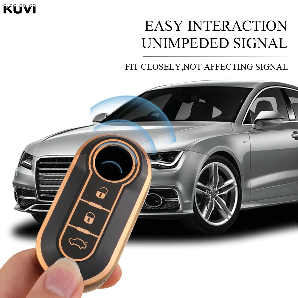 New TPU Car Flip Key Case Cover Shell For FIAT 500 Ducato Punto Panda Lancia Musa For Citroen Jumper Peugeot Boxer Accessories