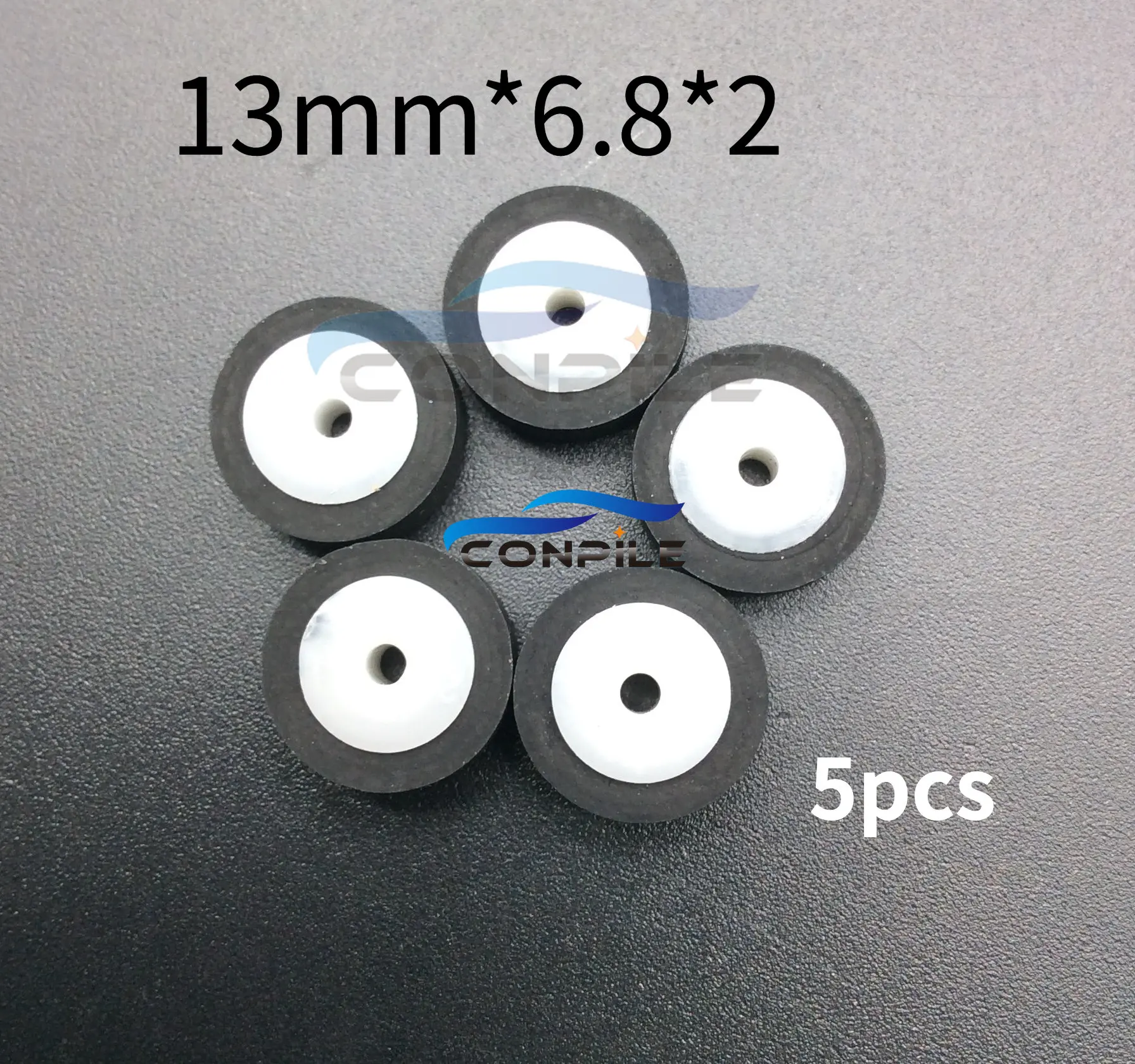 

5pc 13mm*6.8*2 vintage retractor press belt pulley deck audio pressure recorder cassette deck pinch roller tapemusic Stereo